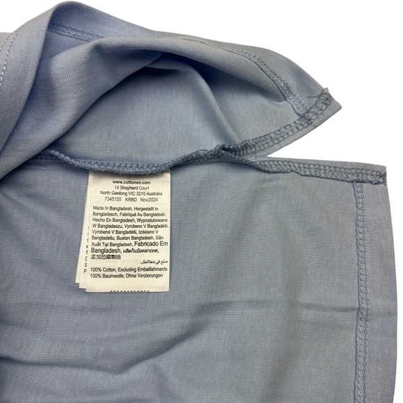 Cotton On Kids Girls Poisson Fish Print Blue Short Sleeve Graphic Tee - Size 6 - Picture 5 of 5